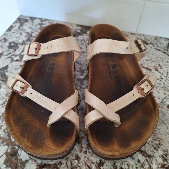 Birkenstock Shoes - Birkenstock Cream Sandals